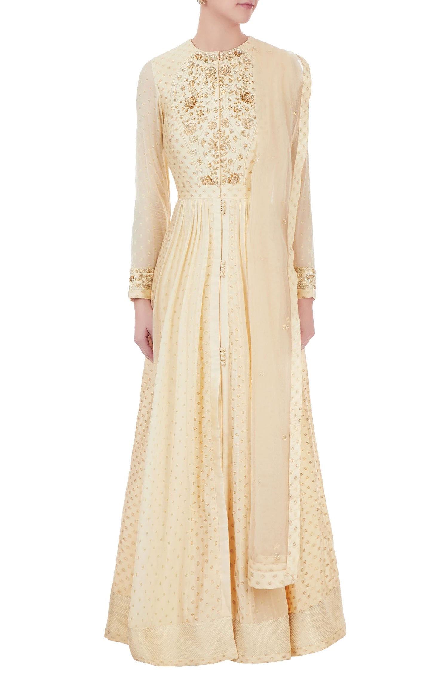 Beige anarkali set