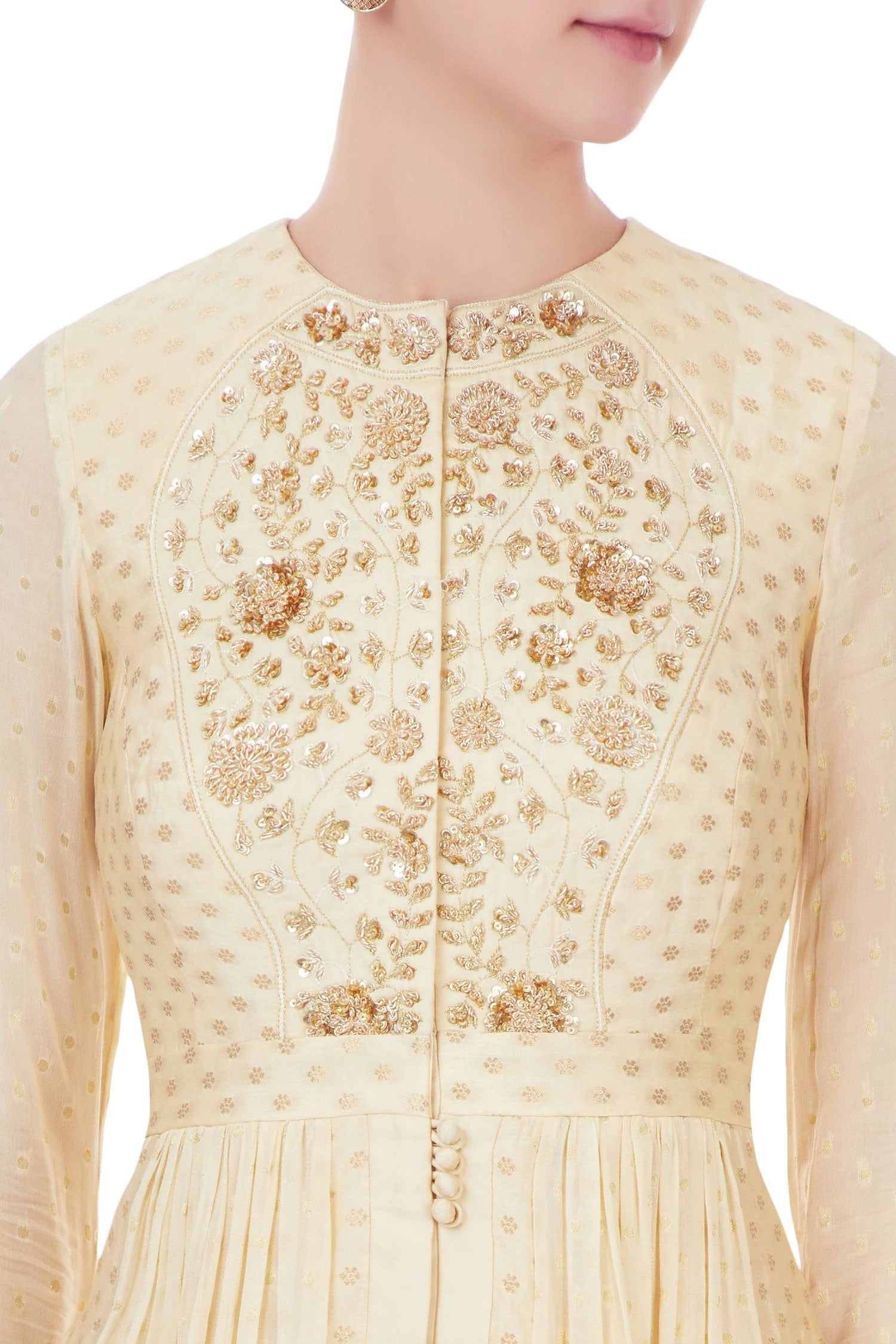 Beige anarkali set