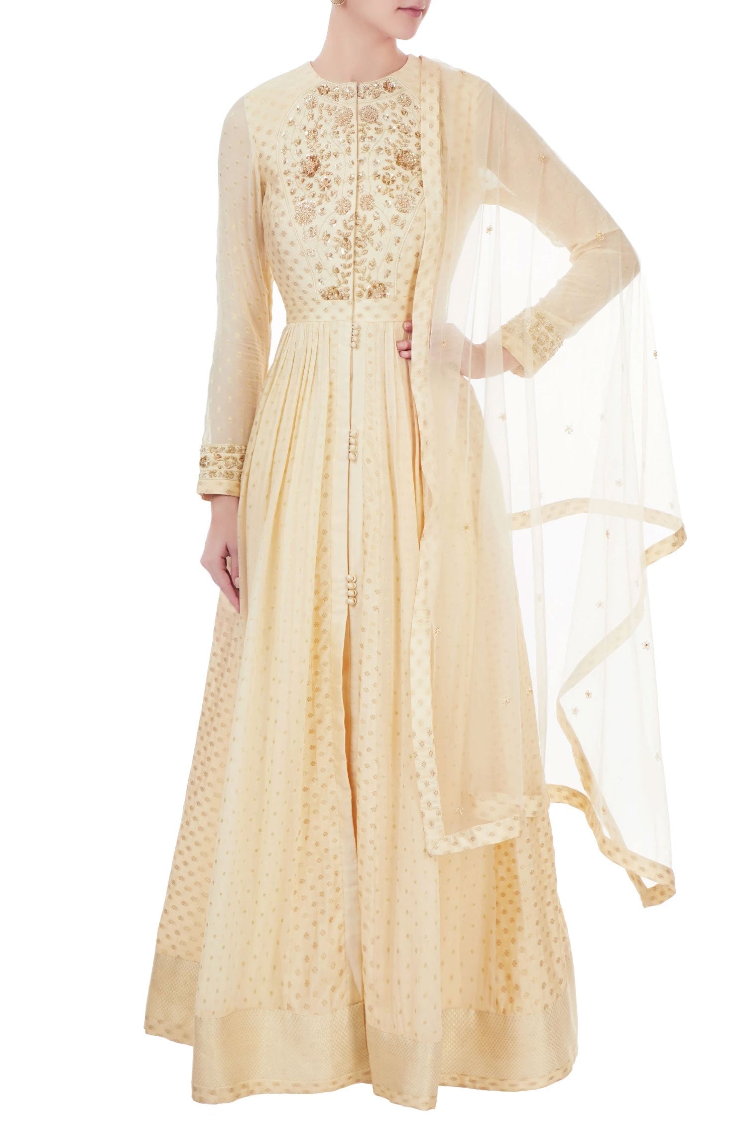 Beige anarkali set