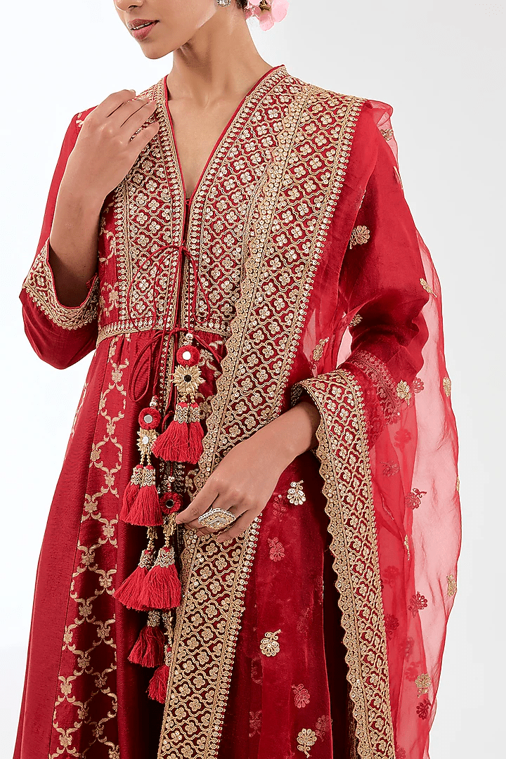 Marigold Brocade FO Set with Churidar